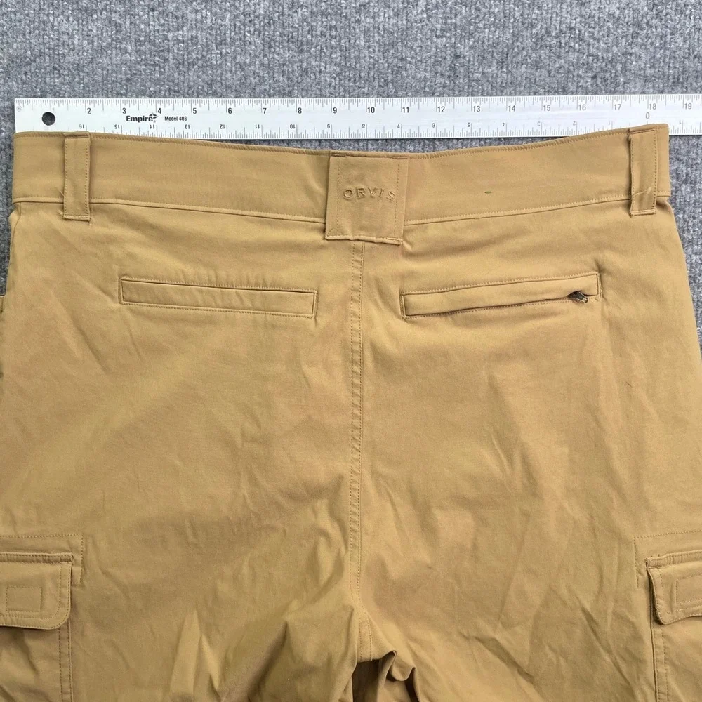 Orvis Cargo Short Mens 36 Tan Stretch Utility Hiking Outdoor Casual